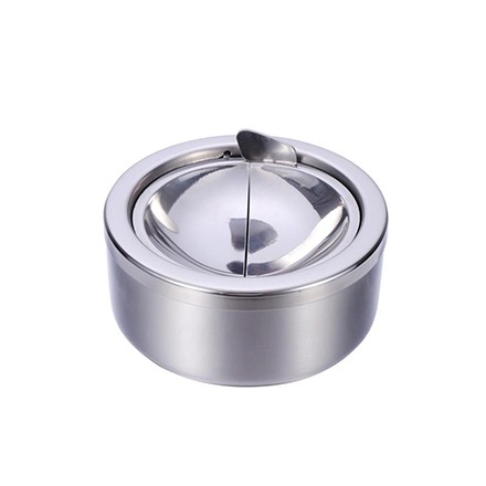 174319 ASH TRAY STAINLESS STEEL, DIVIDE & DROP 120MM DIAM