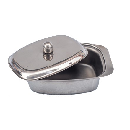 171064 BUTTER TRAY WITH COVER, STAINLESS STEEL 185X110MM