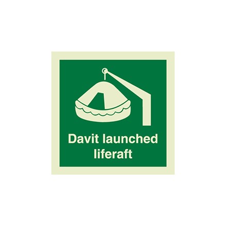 334103 IMO symbol, davit launched liferaft