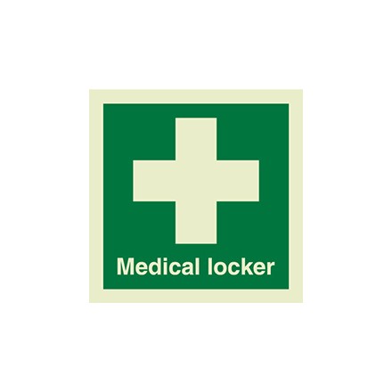 IMO symbol, medical locker