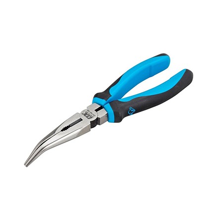 611691 PLIER BENT-NOSE, PLASTIC COVERED HANDLE 150MM