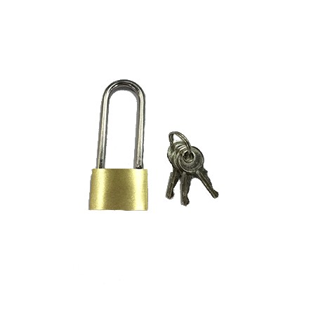 490501B Long beam brass padlock