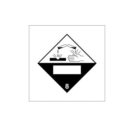 332243 Hazard labeling symbol, Class 8