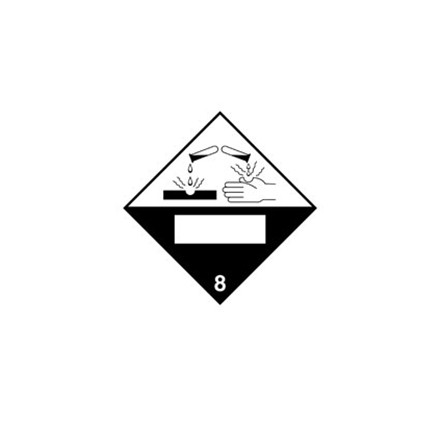 332244 Hazard labeling symbol, Class 8