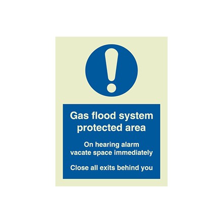Gas flood system protection area