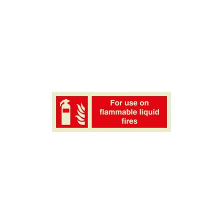 For use on flammable liquid fires