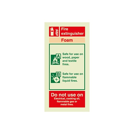 336431 Foam fire extinguisher identification sign