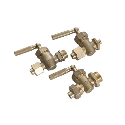 752066-752070 Bronze drain cocks with lever handle