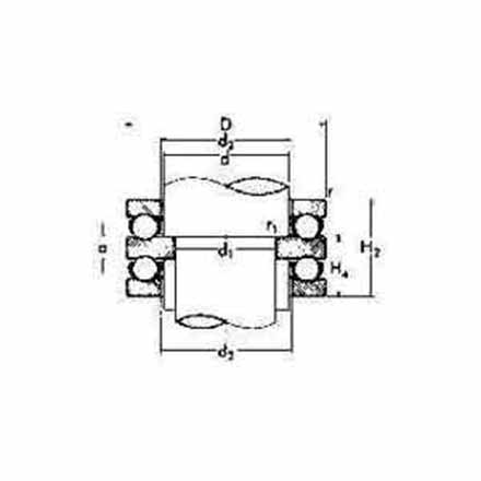 773731-773748 BALL BEARING DOUBLE THRUST, WITH FLAT SEAT