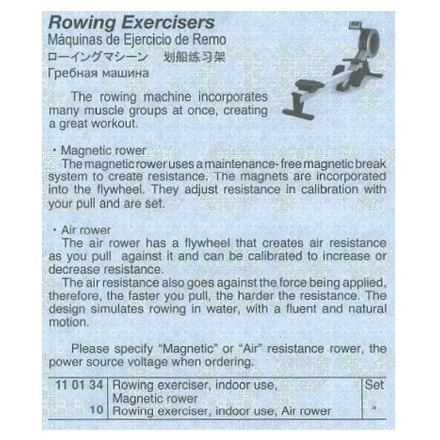 110110 EXERCISER ROWING INDOOR USE