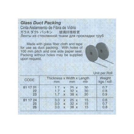 811721-811726 DUCT PACKING GLASS