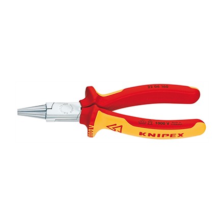 611689 PLIER ROUND NOSE INSULATED, UP TO 1000V L:160MM 