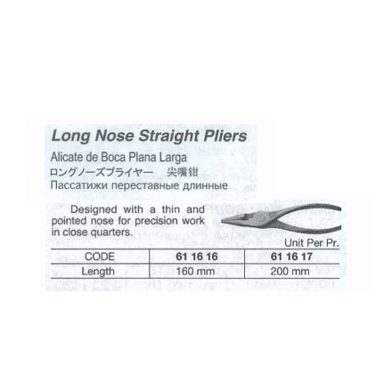 611616-611617 PLIER LONG-NOSE STRAIGHT