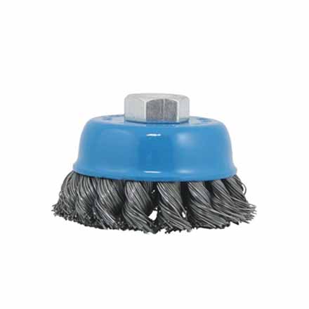 592075 BRUSH WIRE CUP PLAITED 60MMDIA, FOR DERUSTING BRUSH MAG9000 