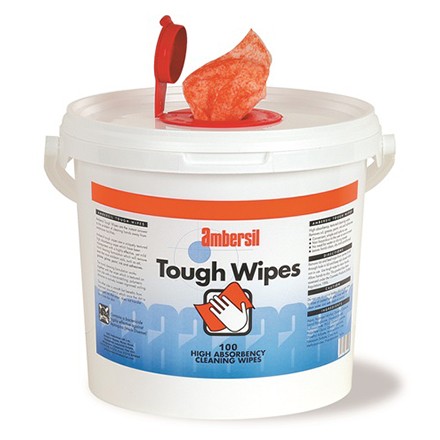 550284 WIPE HAND CLEANING TOUGH WIPES, 100 100'S/PKT