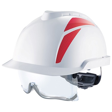 330321-330326 HELMET SAFETY W/SPECTACLE, NONVENTED MSA V-GARD 930