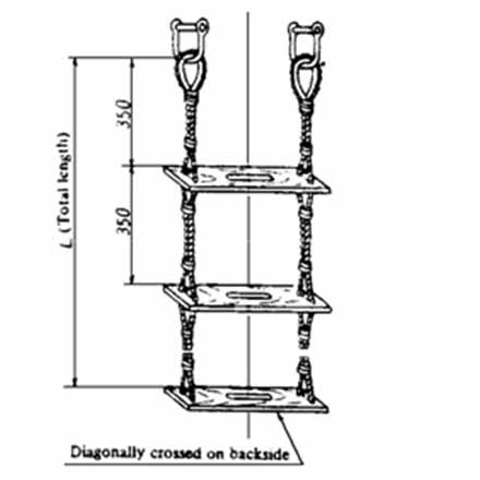 232026 LADDER ROPE FLAT STEP, WITH FURTHER DETAIL 
