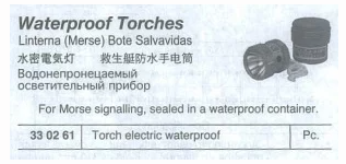 330261 TORCH WATER-PROOF ELECTRIC, WITH MORSE SIGNALLING