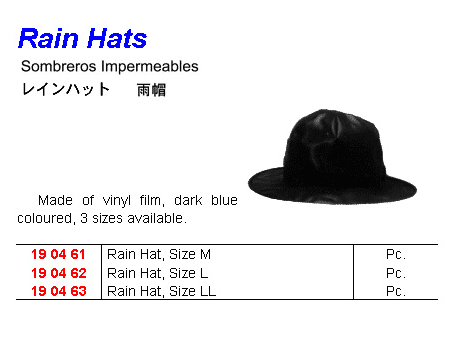 190461-190463 RAIN HAT