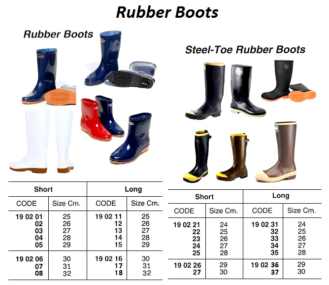 190221-191247 BOOTS RUBBER WITH STEEL TOE, SHORT