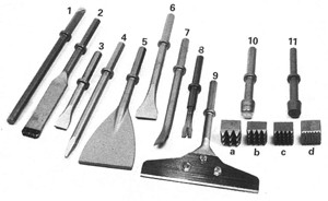 590553-590567 ACCESSORIES FOR FOR AIR CHISEL HAMMER MH23K