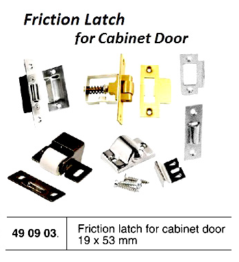 490903 FRICTION LATCH CABINET DOOR, 19X53MM