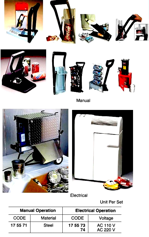 175571 CAN CRUSHER MANUAL OPERATION, STEEL