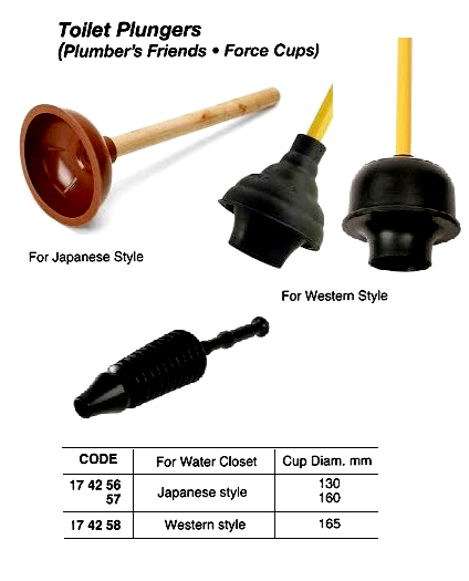 174258 TOILET PLUNGER DIAM 165MM, FOR WESTERN STYLE