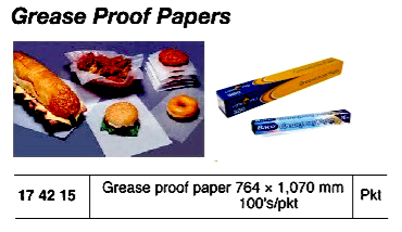174215 GREASE-PROOF PAPER, 764X1070MM 100'S