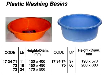 173471-173475 WASH BASIN PLASTIC