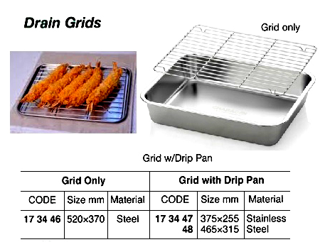 173447-173448 GRID WITH DRIP PAN S. STEEL