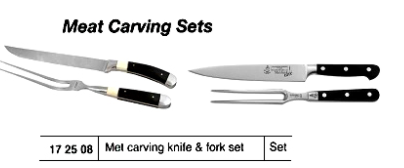 172508 MEAT CARVING KNIFE & FORK SET