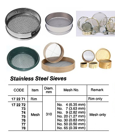 172272-172278 SIEVE MESH ONLY STAINLESS