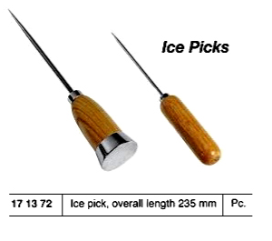 171372 ICE PICK OVERALL LENGTH 235MM
