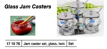 171076 JAM CASTER SET GLASS TWIN