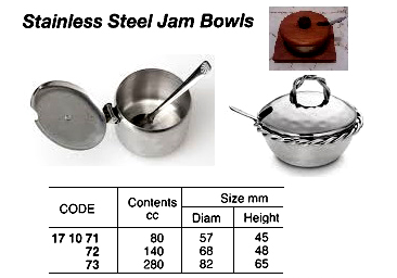 171071-171073 JAM BOWL STAINLESS STEEL