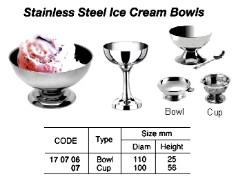170707 ICE-CREAM CUP STAINLESS STEEL, 100MM